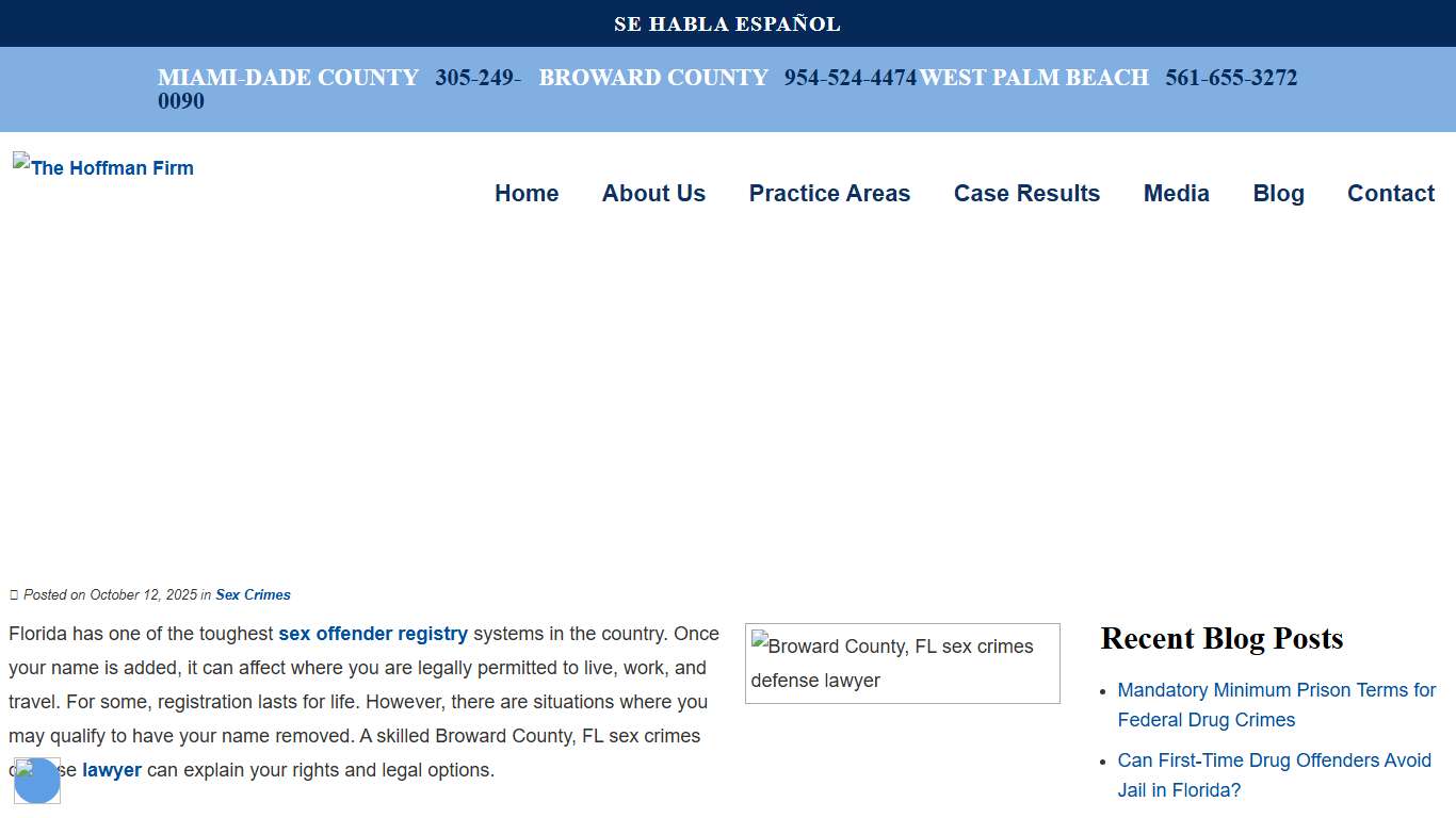 Can I Be Removed From Florida’s Sex Offender Registry? FL