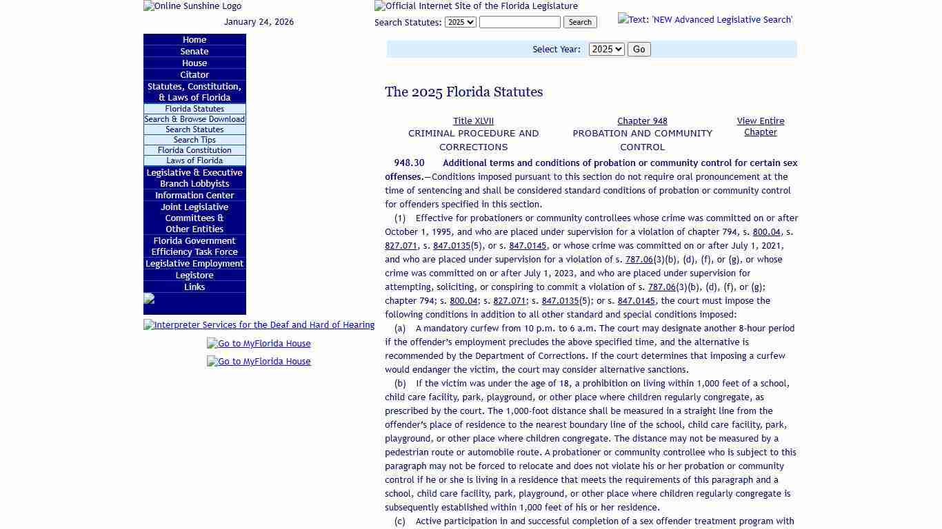 Statutes & Constitution :View Statutes : Online Sunshine